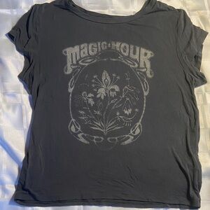 American Eagle Outfitters Dark Gray Graphic Tee